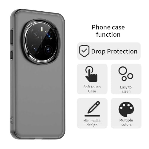 Image of CaseNuvo for Honor Magic7 Pro 5G Case PC+TPU+PET Matte Anti-Drop Phone Back Cover - Black