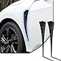 jeseny 2 Pieces Car Fender Side Vent Sticker, ABS Spoiler Body Decoration Cover, 16In Fender Air Flow Intake Hole Grille Styling Stickers Accessories, Universal for Most Cars (Bright Black)