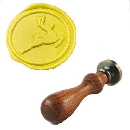 Vintage Elk Runing Custom Picture Logo Wedding Invitation Art Wax Seal Sealing Stamp Rosewood Handle Set #TOP28