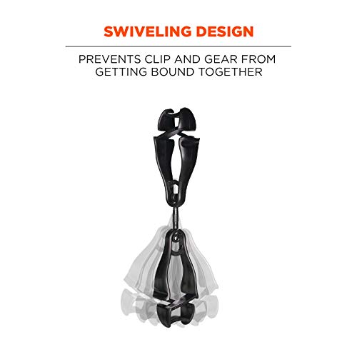 Image of Ergodyne Squids 3420 Swiveling Glove Clip Holder with Dual Clips