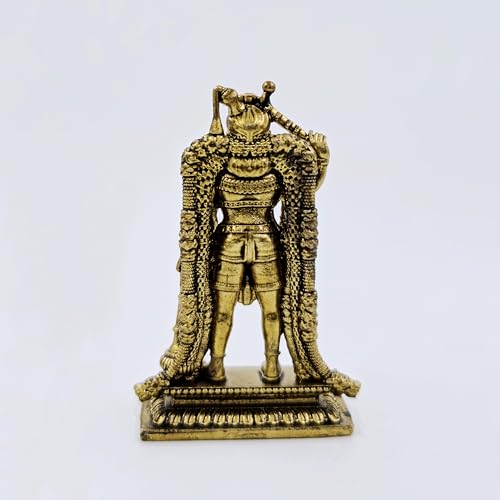 Image of Karuppa Samy Idol (Material- Export Quality Brass, Size-5cm) Ideal for car Dashboard, Home Pooja Room, Office Desk, or Travel Pocket, Gift for devotees and Collectors.