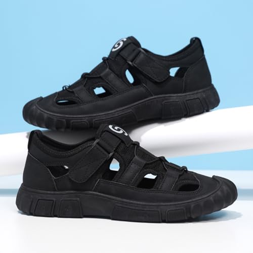 Men'S Hiking Sandals Comfortable Mesh Closed Toe Beach Sandals Non-Slip Slip-On Going Out Shoes3