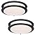 11 Inch LED Ceiling Light Fixture, 2700K/3000K/3500K/4000K/5000K Adjustable, Dimmable Flush Mount Modern Lighting for Bedroom Living & Laundry Room Kitchen Hallway Bathroom Basement, Black, 2 Pack