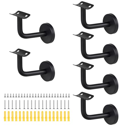 SUPAWAY Support main courante Acier inoxydable supports de rampe main Supports de main courante d'escalier Support mural de rampe en bois pour rampes...