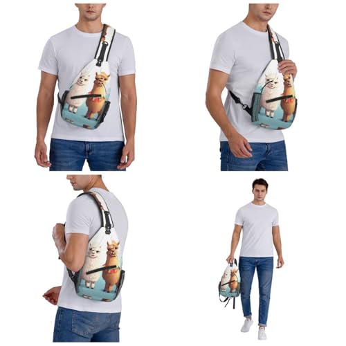 Bolso tipo sling unisex negro para viaje y senderismo miniatura 6