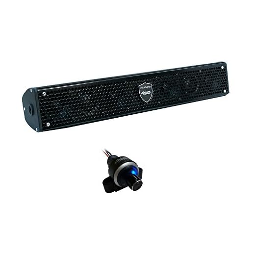 Wet Sounds Stealth 6 Surge Amplified Powersport Soundbar with WW-BTVC Bluetooth Dash Mount Controller Knob
