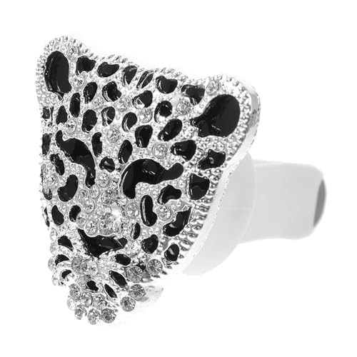 PACKOVE Clips de Ventilación Diseño Delicado para Coche Forma de Cabeza de Leopardo, Accesorios de y Metal para y Ambientador en de Aire