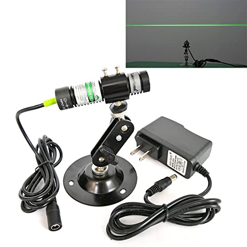 Projetor gerador de módulo de linha a laser verde de 532 nm para Halloween portal de lagoa de pântano a laser casa assombrada Serraria Alinhamento de trabalhos em madeira 5mW