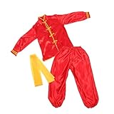 JOINPAYA 1 Juego Uniforme De Artes Marciales Para Niños Trajes De Kung-fu Ropa De Tai Chi Ropa Tradicional China Para Niños Poliéster