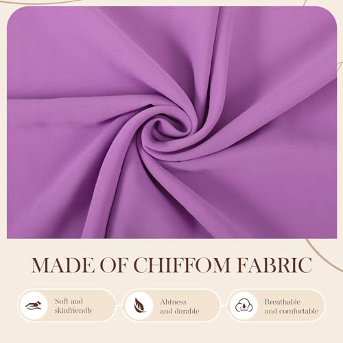 10 Pack Solid Color Chiffon Hijabs, Large Chiffon Hijabs Scarves for Women Muslim Head Wraps Turban Soft Shawls and Wraps for Muslim Women, Lightweight and Breathable4