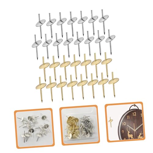 Image of 30pcs Picture Hanging Nails Hooks for Easy Installation Drywall Safe Reliable Wall Hangers for Photos Clocks and Kitchenware