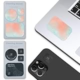 SleekStrip Portable Cleaning Sticker Pad Reusable Screen Cleaner Wipes Lens Cleaner Wipes for Phone iPad Car Touch Screen Display MacBook Computer Laptop Camera Lens Electronic TV Monitor - 2PK (8PCS)