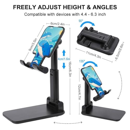 Support de téléphone portable pliable dauphin réglable pour smartphone Android et iPhone