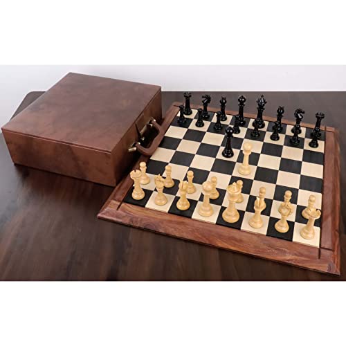 Jeu d'échecs verticaux en bois d'ébène de 10,2 cm d'Édimbourg Nord