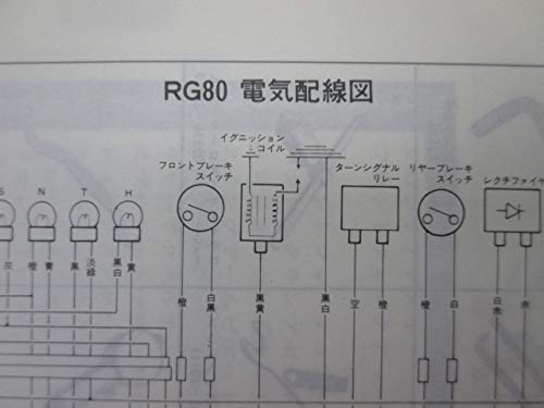 RG80E サービスマニュアル スズキ 正規 中古 バイク 整備書 RG80 RG80 配線図有り hh 車検 整備情報:11847726