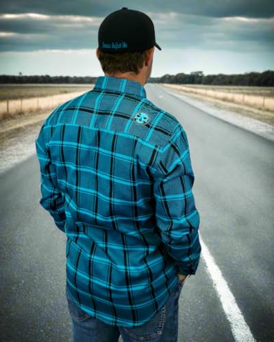 The Survivor Teal Flannel (Hidden Snap Collars)3