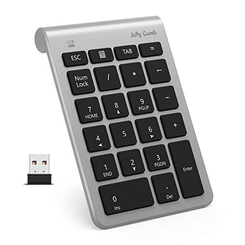 Wireless Number Pad, Jelly Comb N030 Portable Mini USB 2.4GHz 22-Key Financial Accounting