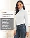 WOWENY Womens Fashion Turtleneck Long Sleeve Thermal Shirts Slim Fit Soft Base Layer Underwear Tops