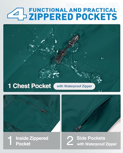 Image of 33,000ft Packable Rain Jacket for Women Waterproof Raincoats with Hood