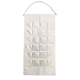 Zeloyaut 24-Pocket DIY Sublimation Blank Christmas Advent Calendar – 50x25in Linen Fabric Countdown Calendar for Heat Transfer Printing (All Blank)