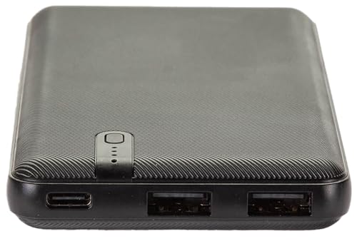 Image of Interstate Batteries 10K Power Bank, 10,000mAh Battery Pack, Compact Travel-Ready Portable Charger, 5V, 10Ah High-Speed Charging for Cell Phones, Electronics, Emergencies (LED, USB Input and Output)