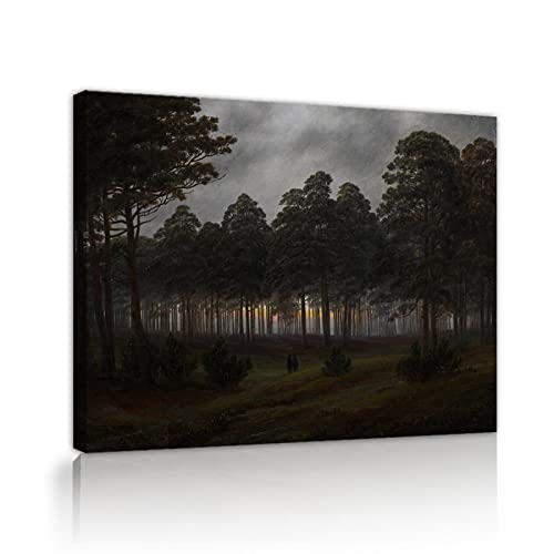 Tirages d'Art mural Caspar David Friedrich Le Soir Toile haut de gamme avec cadre
