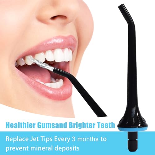 Ersatzspitzen für COSLUS, Hangsun, Nicwell Wasserflosser, Munddusche aufsätze Jet Tip Düse, Schwarz, 3 Stück – Bild 5