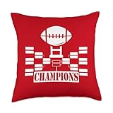 Football Fans Must-Have Playoffs Bracket Throw Pillow