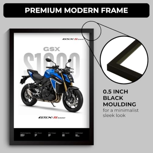 Image of GSX S1000 Poster | Superbike GSX S1000 Framed Poster | Framed Matt Superbike | Bike Posters A3 Size (31 x 23 cm) | GSX S1000 Bikes Posters for Wall, Home, Bedroom, Living room decoration (F 190)