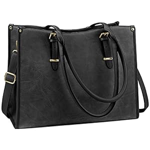 NUBILY Laptop Bags for Women 15.6 inch Handbags Designer Laptop Tote Bag Large Leather Ladies Shoulder Bag for Work…