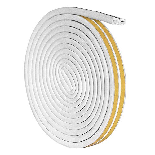 隙間テープ ドア すきま風防止 防音パッキン D型 引き戸 窓 扉 玄関用すきまテープ 3m x 2本 虫塵すき間侵入防止シールテープ エアコン効率アップ (3m x 2本,グレー)