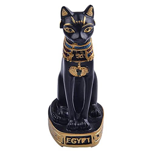itrimaka Gato Egipcio - Egipto Diosa Bastet Escultura,Resina hogar jardín Oficina decoración Coleccionable Bastet Ornamento