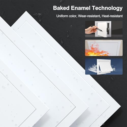 Panel de acceso de metal empotrado CompactDesign blanco 40x45 cm para techo 5