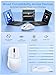 RAPIQUE Wireless Bluetooth Mouse – Dual Bluetooth ＆ 2.4GHz USB Receiver, 4 DPI Levels (1000–3200), USB-C Rechargeable, Ergonomic Right-Hand Grip, Silent Click, Compacr for Computer/Mac/Laptop - White
