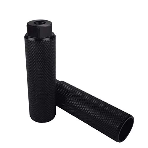 Geason Bike Pegs, Aluminum Alloy Bicycle Foot Pegs for Kids Adult BMX Rear Feet Pedals for Mountain Bike Bicycle (Black1)