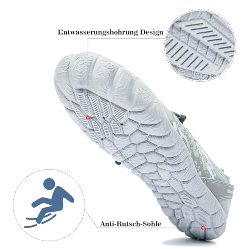 Image of Men's Hike Barefoot Quick-Dry Sports Shoes Wide Toe Aqua for Swim Diving Surfing Kayaking Pool Beach Walking