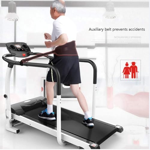 Image of Walking Treadmill with Long Handraill for Balance, Recovery Fitness Exercise Machine Foldable for Home Use Treadmill Walking Pad with Holder for Phone & Cup