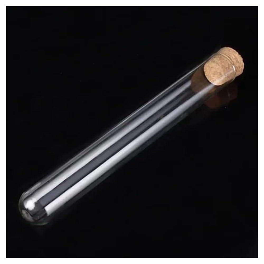 probówki ze szkła borokrzemowego, Szklane probówki z korkami, przezroczyste, różne rozmiary, 12 szt(18x180mm)