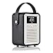 VQ | Retro Mini – Bluetooth Speaker and Digital Radio with FM & HD-FM, Dual Alarm Clock & Mains / Battery Powered - Black