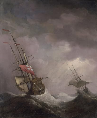 Célèbre Oeuvre Dimpression Wall Art de Willem Van De Velde en 60x90cm