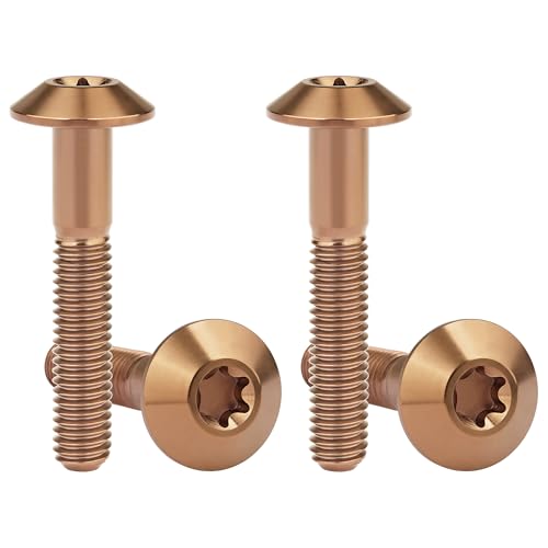 Titanium M4 M5 M6 Button Torx Head Bolt Screw (Bronze, M6x35mm)