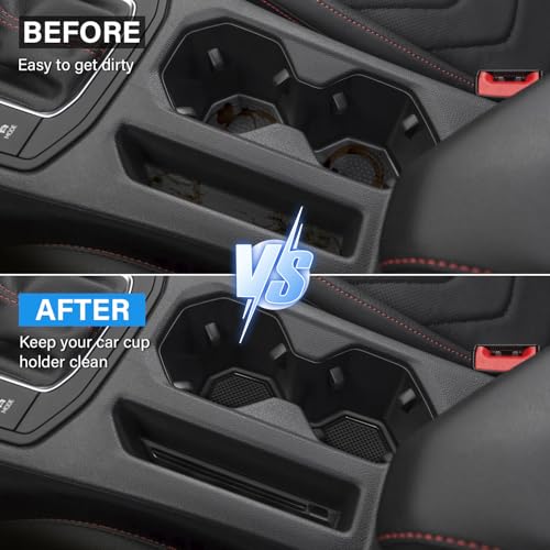 Tapetes protectores para portavasos Jetta 4 piezas negro miniatura 3