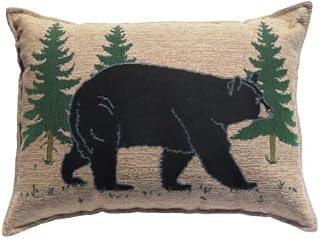 Bear Tapestry 10 x14 Balsam Fir Filled Pillow Sachet Brown Velvet Back Paine's