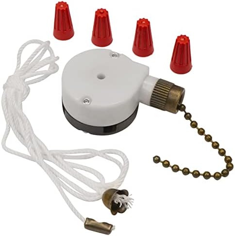 Zing Ear ZE-208s 3 Speed 4 Wire Rotary Control Ceiling Fan Switch (Black Nickel Finish)