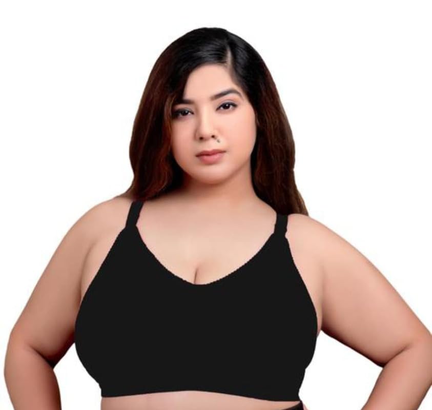 MAP DEAL® Regular & Plus Size Women Full Coverage Cotton Broad Belt Bra, Women’s Full Figure Magic Lift Plus Size Seamless Wire Free Back Close Bra.