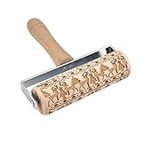 El paquete incluye: rodillo de madera con patrón mide 45 cm de largo y 290 g, hay 1 rodillo de madera. El rodillo de Navidad con relieve tiene un patrón 3D y es ideal para Navidad y Halloween. Haz nuestras galletas navideñas