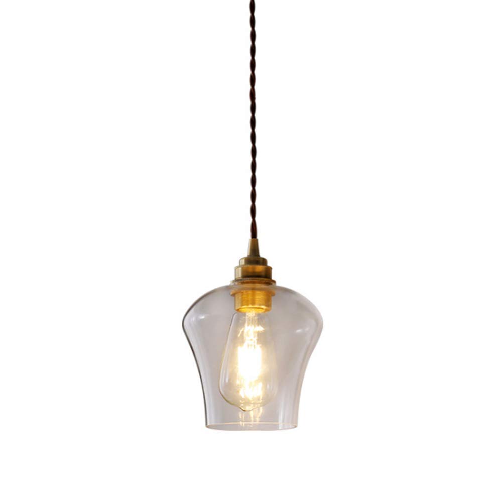 Lámpara colgante de cristal E27 estilo industrial americano para cocina y bar