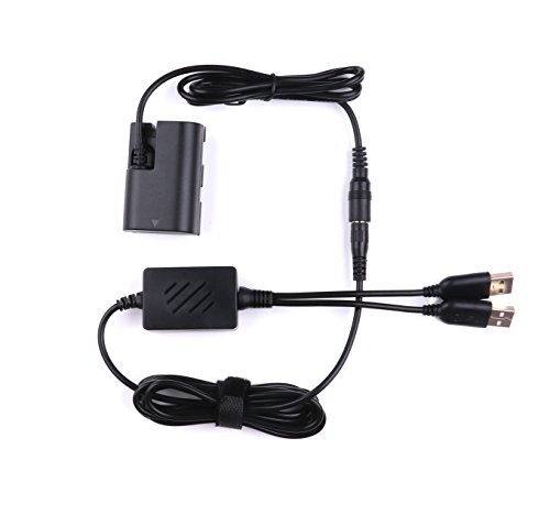 New Version ACK-E6 Dual USB Power Adpater, DR-E6 DC Coupler (Fully Decoded) Replacement LP-E6 Battery for EOS 5D Mark II, 5D Mark III, 5DS, 5DS R, 6D, 60D, 60DA, 7D, 70D 80D Cameras