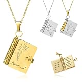 collana libri fantascienza Stile Unisex Versatile：Estetica minimalista adatta a donne e uomini, ciondolo piccolo e leggero con catena regolabile. Abbinabile a abiti casual lavorativi o formali, perfetto per ogni occasione quotidiana o speciale