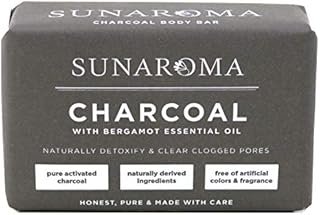 SUNAROMA Soap Bar Charcoal With Bergamot Oil 8 Ounce (SG_B07J1YBRKH_US)